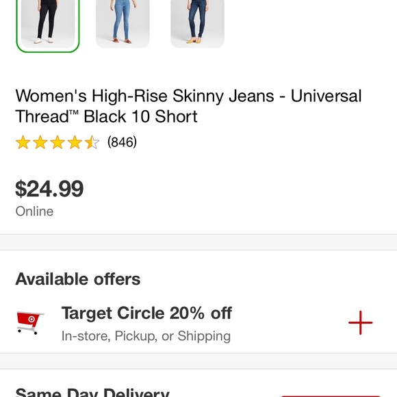 Universal Thread High Rise Skinny Jeans Target - Picture 10 of 10